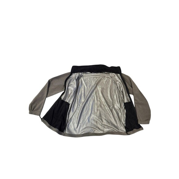 Columbia Jacket Womens Sz L Gray Omni-Heat Full Zip Fleece Thermal Reflective - Picture 3 of 5